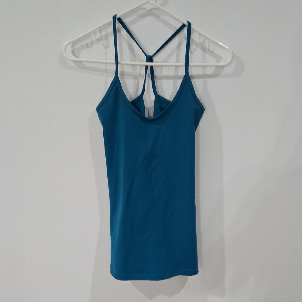 Splits59 Sz Small Teal Yoga Tank Top With Spaghetti Straps